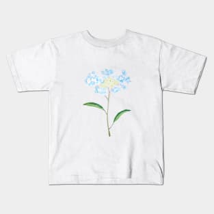 blue hydrangea watercolor Kids T-Shirt